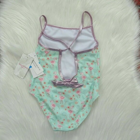 NWT Tommy Bahama Kids Swimsuit One-Piece Flamingo Baby Girls 24 Mos - Picture 5 of 10